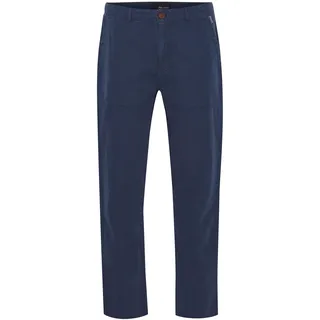 Stoffhose BLEND "Stoffhose BHPants", Herren, Gr. 30, Länge 34, blau (marineblaus), Obermaterial: 55% Leinen LI. 45% Baumwolle CO., Hosen Stoffhose