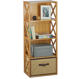 Relaxdays Regal Zubehör, Regalkorb Bambus