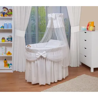 WALDIN Baby Stubenwagen-Set mit Ausstattung, XXL, Bollerwagen,komplett,weiß/weiß - Weiß