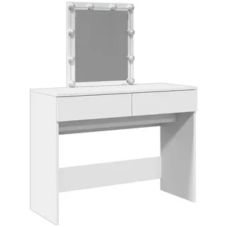 vidaXL Schminktisch mit LED-Beleuchtung Weiß 100x40x130 cm