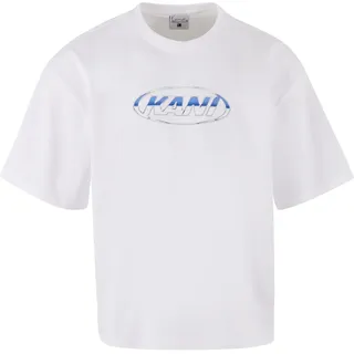 Karl Kani Woven Signature Chrome LOGo Crop Tee - weiß, - L