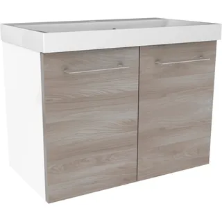 Fackelmann Waschbeckenunterschrank Lima 60 x 42 x 35 cm Weiß