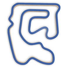 Racetrackart RTA-10109-BL-46 Rennstreckenkontur des Bresse Circuit Kart Track-Blau, 46 cm Breite, Spurbreite 1,3 cm, Holz, 45 x 46 x 2.1 cm