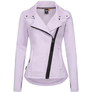Sweatjacke RAGWEAR "Sweatjacke Saskie", Damen, Gr. S, lila (lavender), Obermaterial: 95% Polyester PES. 5% Elasthan EL., Sweatjacken Sweatjacke