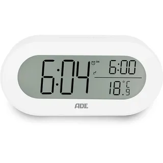 ADE Digitaler Wecker ohne Ticken weiß