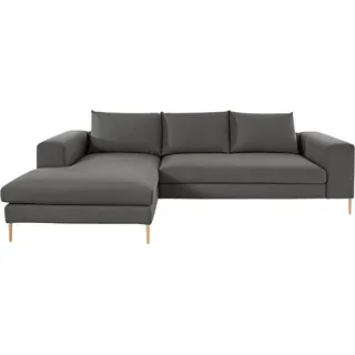 OTTO home Polsterecke »Finnja, softer, legerer Sitzkomfort, bequem, zeitloses Design, L-Form« Mit Bettfunktion & Bettkasten, grau