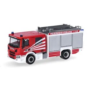 HERPA 098137 Scania Crewcab CP28 Löschfahrzeug Feuerwehr Koblenz,