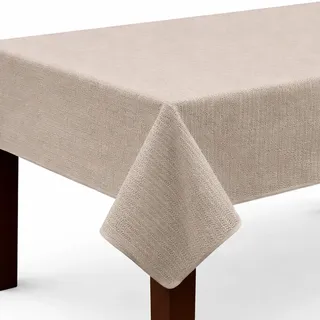 Bestlivings Gartentischdecke ( 130x220cm / Taupe ) Weichschaum – wetterfeste Outdoor Tischdecke mit Paspelband, rutschfest & abwischbar – ideal für Garten, Balkon & Terrasse - Taupe