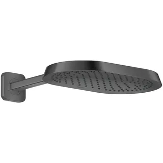 Hansgrohe AXOR ShowerSphere Kopfbrause 370/220 1-jet mit Brausearm, 39748340, Farbe: Brushed Black Chrome