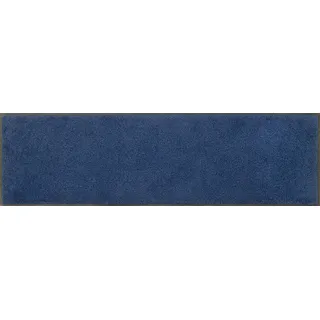 Wash+Dry Fußmatte Navy 35x120cm, innen und außen, waschbar, blau