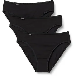 SLOGGI Damen, 24/7 Cotton", Tai C3P Slip, Black, 48,