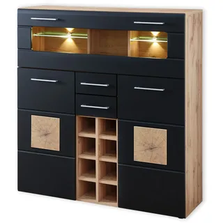 Innostyle Barschrank Sonate Lack Schwarz