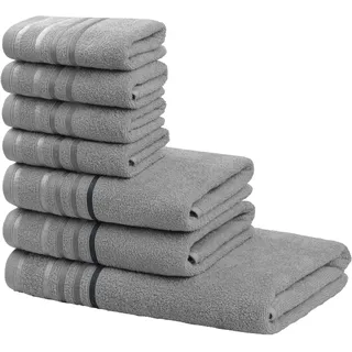 MY HOME Niki Handtuchset 5-tlg. grau