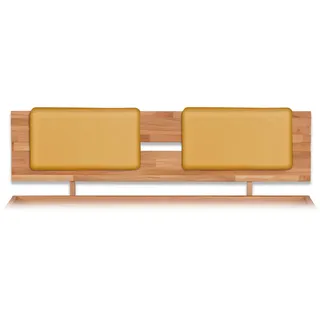 Bubema Polster-Steckkissen - für Bettkopfteil im 2er-Set in verschiedenen Farben - Ocker