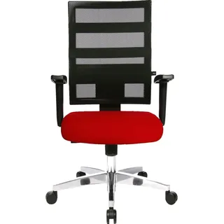 TOPSTAR X-Pander mit Armlehnen rot / schwarz / alu poliert