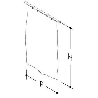 Hewi Duschvorhang 250 x 200 cm weiß