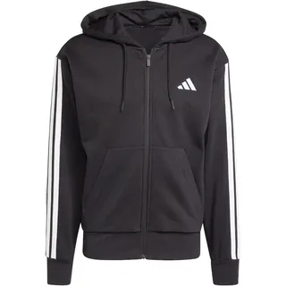 adidas Herren Kapuzenjacke 3S Fleece FZ Hoodie JD1870 4XL - Black/White - 4XL