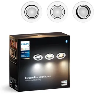 Philips Milliskin White Ambiance Einbauspot 3er Pack Weiß