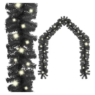 vidaXL Weihnachtsgirlande mit LED 10 m Schwarz