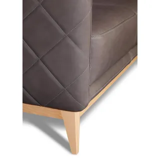 Leder Design Couch Polster Sitz 2+1+1 Garnitur Sofa Garnituren Kunstleder Set - Braun