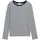 Striped Interlock Langarm-T-Shirt Blau/Weiß L