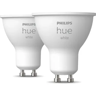 Philips Hue White 8719514340145A, Intelligentes Leuchtmittel, Bluetooth/Zigbee, Weiß, LED, GU10, GU10