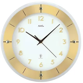 AMS Funkwanduhr 31,00 cm 5850 gold
