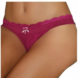 String LASCANA "aus Spitze, als Dessous-Set kombinierbar", Damen, Gr. 36/38, lila (beere), Spitze, Obermaterial: 90% Polyamid, 10% Elasthan, figurbetont, Unterhosen String, sexy Unterwäsche, sexy Dessous, Reizwäsche Damen, Topseller