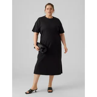 Vero Moda Curve Jerseykleid Midi Schwarz S