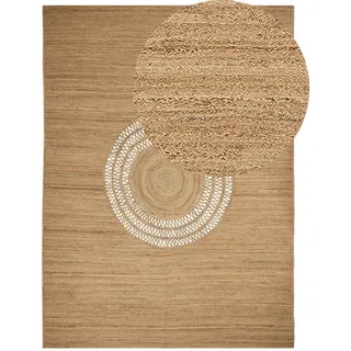 Beliani Teppich geflochten Beige 300/400 cm Bogazoren , Naturmaterialen , Rechteckig , 300x400 cm , Teppiche und Böden, Teppiche, Webteppiche