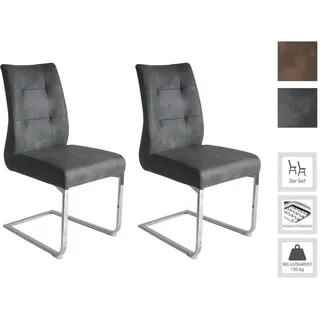 byLIVING Esszimmerstuhl Marlen XXL (Set), Bezug anthrazit