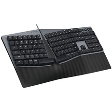 Bild von PERIBOARD-535 DE BR, ergonomische mechan. USB Tastatur braune Taster)