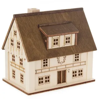 Lichterhaus Forsthaus OHNE Leuchtmittel BxHxT 90x90x60mm NEU Weihnachtshaus Holz