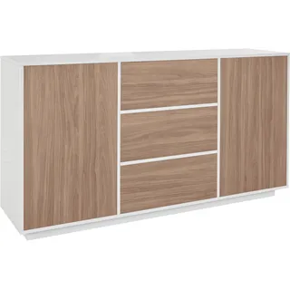 Home Affaire Sideboard bloom 160 x 86 x 41,4 cm Beige / Weiß