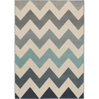 benuta Pop Teppich Dessert Blau 120x170 cm , Textil , Grafikmuster , Rechteckig , 120x170 cm , Oeko-Tex® Standard 100 , wasserabweisend , Teppiche und Böden, Teppiche