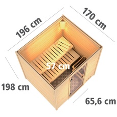 Bild von Sauna Anja Fronteinstieg und Holz-Glastür