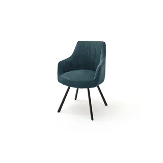 MCA Furniture Esszimmerstuhl Sassello Polyester blau 2er Set