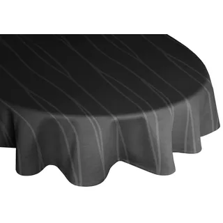 Wirth Tischdecke LANGWASSER oval 130 x 190 cm Schwarz