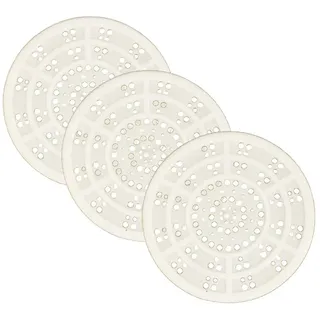 All-around24 3 x Abflusssieb Silikon groß und flach universal für Küche Waschbecken-Sieb Dusche Haarsieb Badewanne Spüle (3 x Silikon, Ø 120 mm)