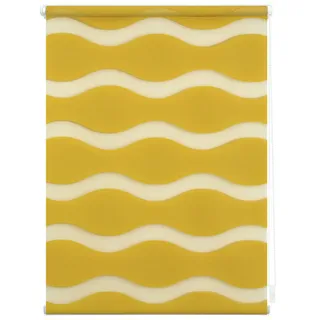 Doppelrollo Welle 80 x 150 cm senfgelb