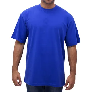 URBAN CLASSICS Tall Tee Oversized T-Shirt für Männer, Baumwolle, gerippter Rundhals, royal,