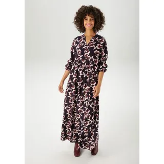 Aniston CASUAL Maxikleid Braun/Khaki Blumen 40