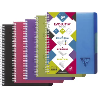 Clairefontaine 329155C Evolutiv'Book A4+ 120 Blatt kariert Rahmen sortiert