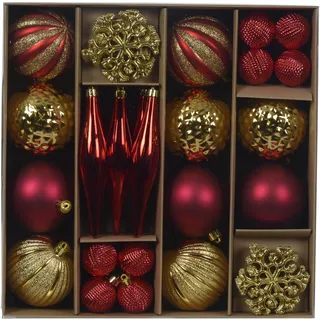 Decoris Box of 46 shatterproof Baubles