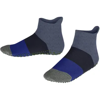 Falke Unisex Kinder Colour Block Hp Baumwolle Rutschhemmende Noppen Stoppersocken, Blau Melange 6667, 35-38 EU