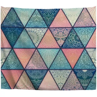 A.Monamour Wandteppiche Wanddekor Tuch Hand Gezeichneter Stammes Mandala Muster Hintergrund Bild Stoff Wandtuch Wandbehang Wandkunst Wandbilder für Schlafzimmer Schlafsaal Wohnzimmer 180x230cm