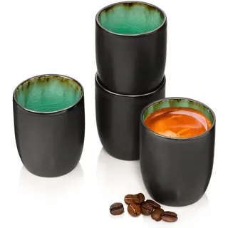 sänger Espressobecher Palm Beach 0,07 l Grün Schwarz 4 St.