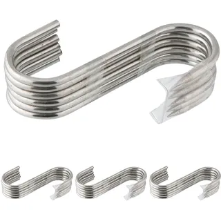 FMprofessional Fleischerhaken, hochwertige Räucherhaken für den Metzger, Lebensmittelhaken mit spitzem Ende zum Aufhängen des Fleischguts - spülmaschinengeeignet, Menge 6 Stück (Packung mit 4)