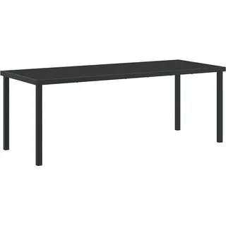 vidaXL Gartentisch Schwarz 200 x 80 x 73 cm Massivholz Teak - Schwarz