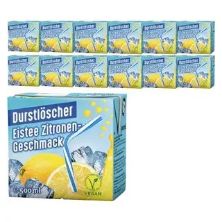 Durstlöscher Eistee Zitrone Fruchtsaftgetränk 12x 0,5 l